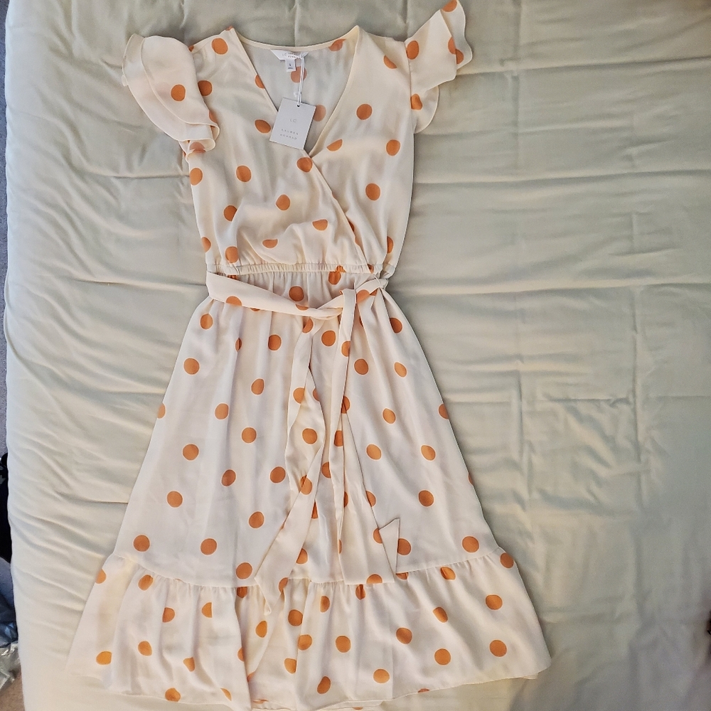 Lauren Conrad Polkadot Midi Dress S